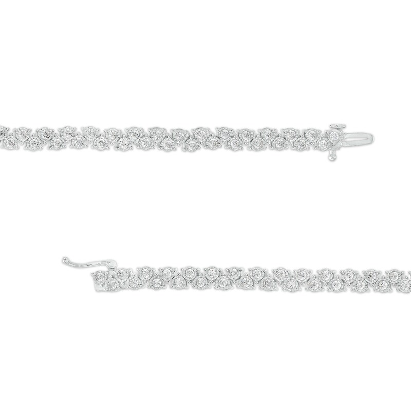 Main Image 3 of 2 CT. T.W. Diamond Zig-Zag Tennis Bracelet in 10K White Gold - 7.25"