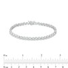 Thumbnail Image 4 of 2 CT. T.W. Diamond Zig-Zag Tennis Bracelet in 10K White Gold - 7.25"