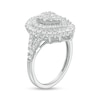 Thumbnail Image 3 of 1 CT. T.W. Pear Multi-Diamond Shadow Frame Split Shank Ring in 10K White Gold