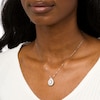 Thumbnail Image 2 of 1 CT. T.W. Pear Multi-Diamond Shadow Frame Pendant in 10K White Gold