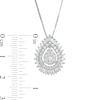 Thumbnail Image 3 of 1 CT. T.W. Pear Multi-Diamond Shadow Frame Pendant in 10K White Gold