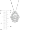 Thumbnail Image 2 of 1 CT. T.W. Pear Multi-Diamond Shadow Frame Pendant in 10K White Gold