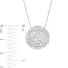 Thumbnail Image 2 of 2 CT. T.W. Multi-Diamond Double Frame Pendant in 10K White Gold