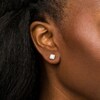 Thumbnail Image 2 of 1/2 CT. T.W. Quad Princess-Cut Diamond Cushion Frame Stud Earrings in 10K White Gold
