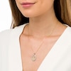 Thumbnail Image 2 of 1/8 CT. T.W. Diamond Frame Virgin Mary Portrait Pendant in 10K Two-Tone Gold