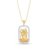 Thumbnail Image 1 of 3/8 CT. T.W. Diamond Frame Saint Christopher Pendant in 10K Gold