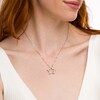 Thumbnail Image 2 of Marquise and Round Lab-Created Opal Star Outline Pendant in Sterling Silver
