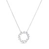 Thumbnail Image 1 of 1/4 CT. T.W. Baguette Diamond Zig-Zag Circle Pendant in 10K White Gold