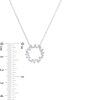 Thumbnail Image 3 of 1/4 CT. T.W. Baguette Diamond Zig-Zag Circle Pendant in 10K White Gold