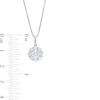 Thumbnail Image 2 of 1 CT. T.W. Certified Lab-Created Diamond Scallop Frame Flower Pendant in 14K White Gold (F/SI2)