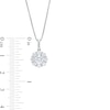 Thumbnail Image 3 of 1 CT. T.W. Certified Lab-Grown Diamond Scallop Frame Flower Pendant in 14K White Gold (F/SI2)