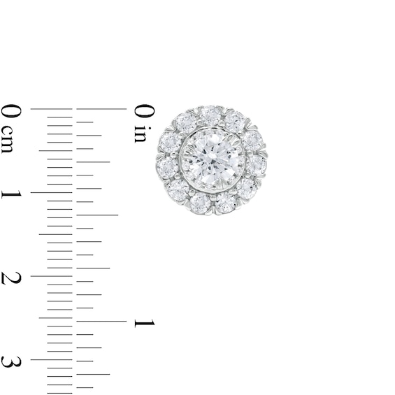 1 CT. T.w. Diamond Frame Stud Earrings in 10K White Gold