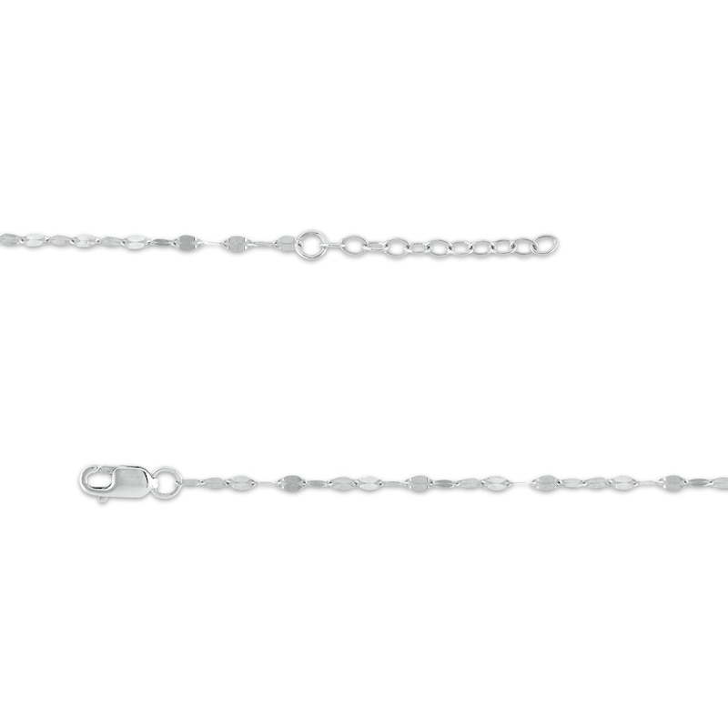 Main Image 3 of 1/4 CT. T.W. Diamond Double Strand Y-Necklace in 10K White Gold