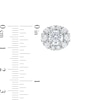 Thumbnail Image 3 of 1 CT. T.W. Diamond Oval-Shaped Frame Stud Earrings in 10K White Gold