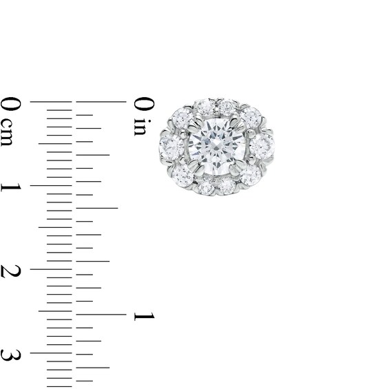 1 CT. T.w. Diamond Oval-Shaped Frame Stud Earrings in 10K White Gold