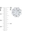 Thumbnail Image 2 of 2 CT. T.W. Certified Lab-Created Diamond Scallop Frame Flower Stud Earrings in 14K White Gold (F/SI2)