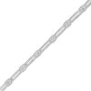 Thumbnail Image 1 of 2-1/2 CT. T.W. Multi-Diamond Double Row Alternating Link Bracelet in 10K White Gold – 7.5"