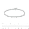 Thumbnail Image 4 of 2-1/2 CT. T.W. Multi-Diamond Double Row Alternating Link Bracelet in 10K White Gold – 7.5"