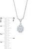Thumbnail Image 3 of 1/2 CT. T.W. Diamond Oval-Shaped Frame Split Bail Pendant in 10K White Gold