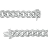 Thumbnail Image 3 of 1 CT. T.W. Diamond Curb Chain Bracelet in Sterling Silver - 7.5"