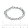 Thumbnail Image 4 of 1 CT. T.W. Diamond Curb Chain Bracelet in Sterling Silver - 7.5"
