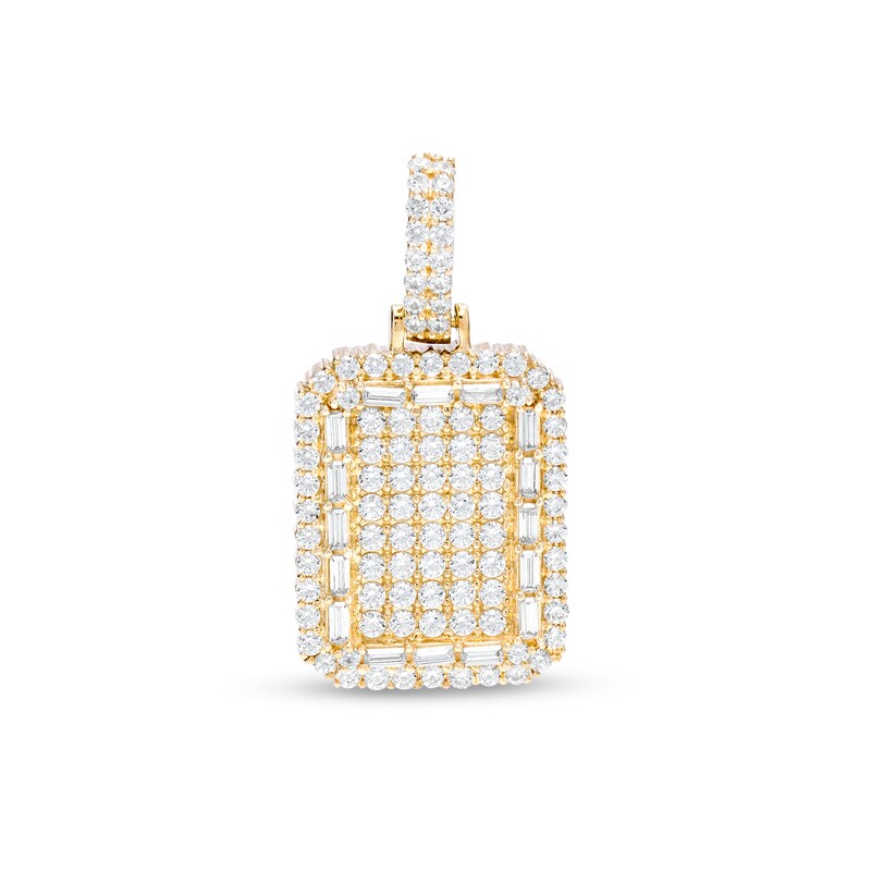 Main Image 1 of Men's 2-5/8 CT. T.W. Diamond Edge Octagon Necklace Charm in 10K Gold
