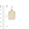 Thumbnail Image 2 of Men's 2-5/8 CT. T.W. Diamond Edge Octagon Necklace Charm in 10K Gold