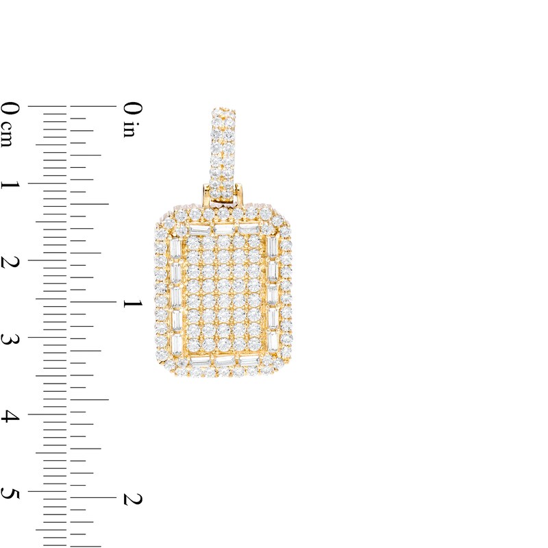 Main Image 2 of Men's 2-5/8 CT. T.W. Diamond Edge Octagon Necklace Charm in 10K Gold