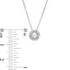 Thumbnail Image 4 of 4.0mm Button Freshwater Cultured Pearl and 1/20 CT. T.W. Diamond Frame Pendant in 10K White Gold