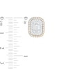 Thumbnail Image 2 of 1 CT. T.W. Rectangular Multi-Diamond Cushion Frame Stud Earrings in 10K Gold