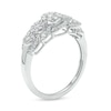 Thumbnail Image 3 of 1/2 CT. T.W. Multi-Diamond Scallop Edge Bypass Ring in 10K White Gold