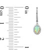 Thumbnail Image 4 of Oval Opal and 1/4 CT. T.W. Diamond Frame Drop Earrings in 10K White Gold