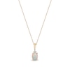 Thumbnail Image 0 of Oval Opal and Diamond Accent Tri-Top Pendant in 10K Gold