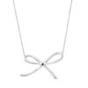 Thumbnail Image 3 of Vera Wang Love Collection 1/2 CT. T.W. Diamond Bow Necklace in Sterling Silver – 19"