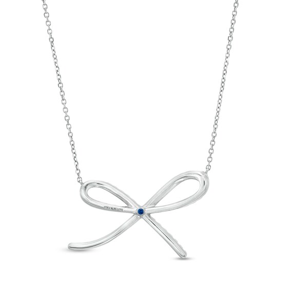 Vera Wang Love Collection 1/2 CT. T.w. Diamond Bow Necklace in Sterling Silver â 19"
