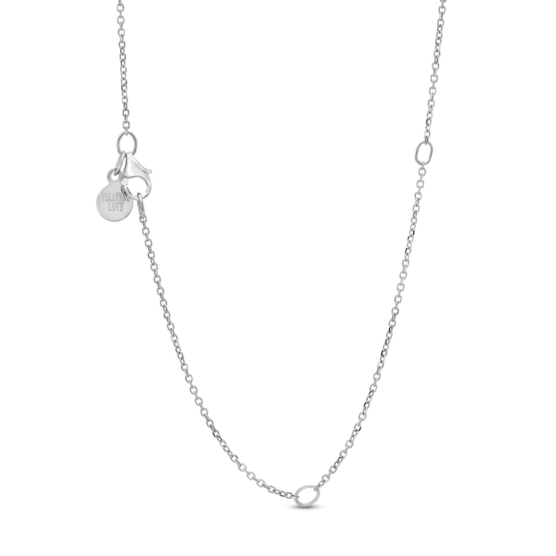 Main Image 4 of Vera Wang Love Collection 1/2 CT. T.W. Diamond Bow Necklace in Sterling Silver – 19"