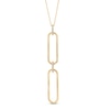 Thumbnail Image 1 of The Kindred Links from Vera Wang Love Collection 1/8 CT. T.W. Diamond Paper Clip Link Drop Pendant in 10K Gold – 19"