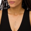 Thumbnail Image 2 of The Kindred Links from Vera Wang Love Collection 1/8 CT. T.W. Diamond Paper Clip Link Drop Pendant in 10K Gold – 19"