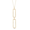 Thumbnail Image 3 of The Kindred Links from Vera Wang Love Collection 1/8 CT. T.W. Diamond Paper Clip Link Drop Pendant in 10K Gold – 19"