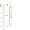 Thumbnail Image 5 of The Kindred Links from Vera Wang Love Collection 1/8 CT. T.W. Diamond Paper Clip Link Drop Pendant in 10K Gold – 19"