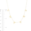 Thumbnail Image 2 of "CHEERS" Letter Station Necklace in 10K Gold – 17"