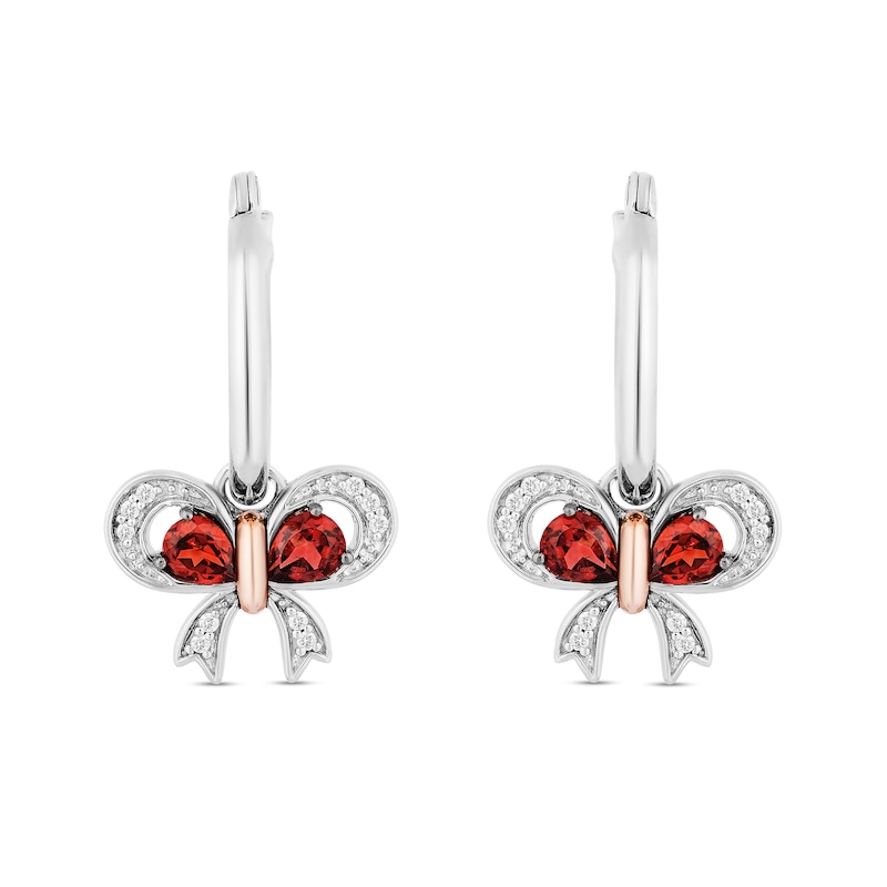 Lacquered White Real Rose Dangle Earrings