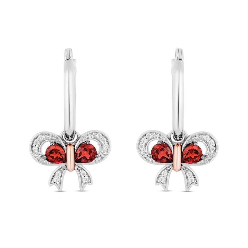 Disney Snow White Inspired Bow Diamond Earrings 1/10 CTTW