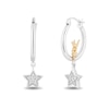 Thumbnail Image 1 of Enchanted Disney Tinker Bell 1/10 CT. T.W. Diamond Star Drop Earrings in Sterling Silver and 10K Gold