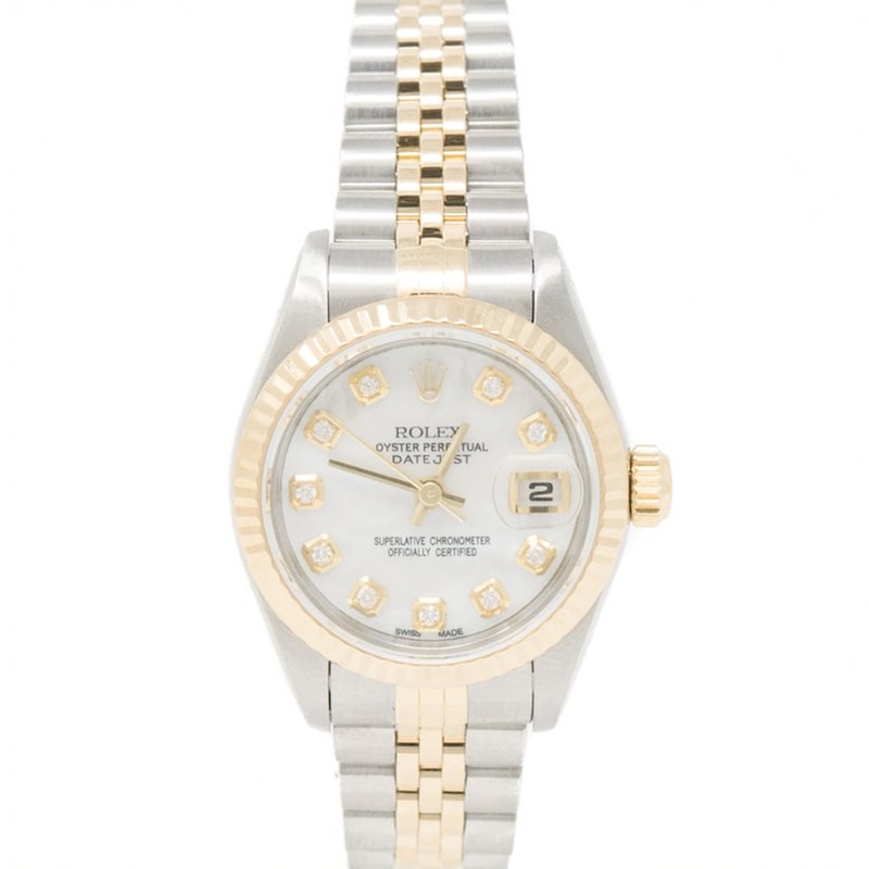 Institut Mus Stærk vind Previously Owned - Men's Rolex Datejust 36 1 CT. T.W. Diamond Two-Tone  Automatic Watch (Model: 16233) | Zales