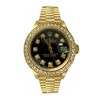 Thumbnail Image 1 of Previously Owned - Ladies' Rolex Datejust 26 1 CT. T.W. Diamond 18K Gold Automatic Watch with Black Dial (Model: 69178)