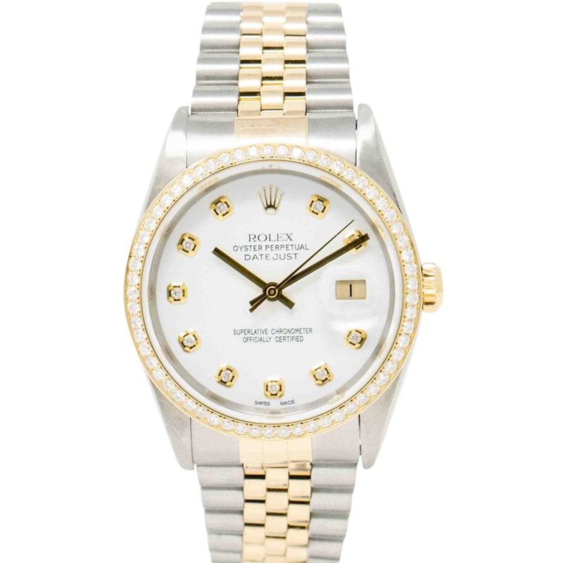 Previously Owned - Ladies' Rolex Datejust 26 1 CT. T.W. Diamond Two-Tone Automatic Watch (Model: 69173)