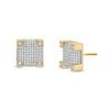 Thumbnail Image 1 of 5/8 CT. T.W. Diamond Block Stud Earrings in 10K Gold