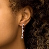 Thumbnail Image 2 of 1 CT. T.W. Certified Lab-Grown Diamond Bubbles Linear Drop Earrings in 14K White Gold (F/SI2)