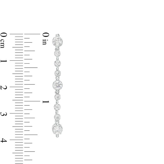 1 CT. T.w. Certified Lab-Grown Diamond Bubbles Linear Drop Earrings in 14K White Gold (F/Si2)